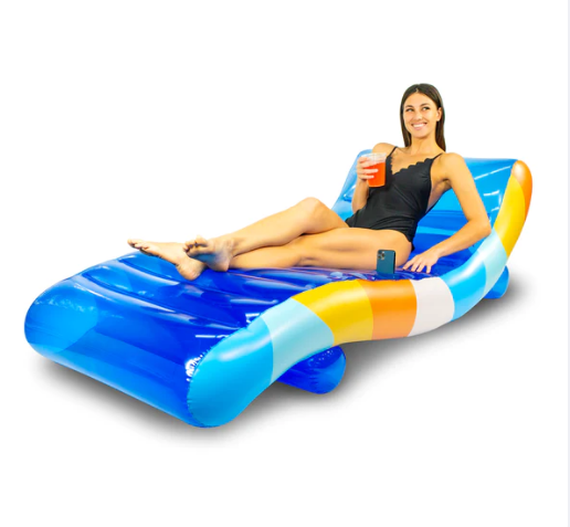 Good Vibes Deluxe Chaise Lounger inflatable pool raft